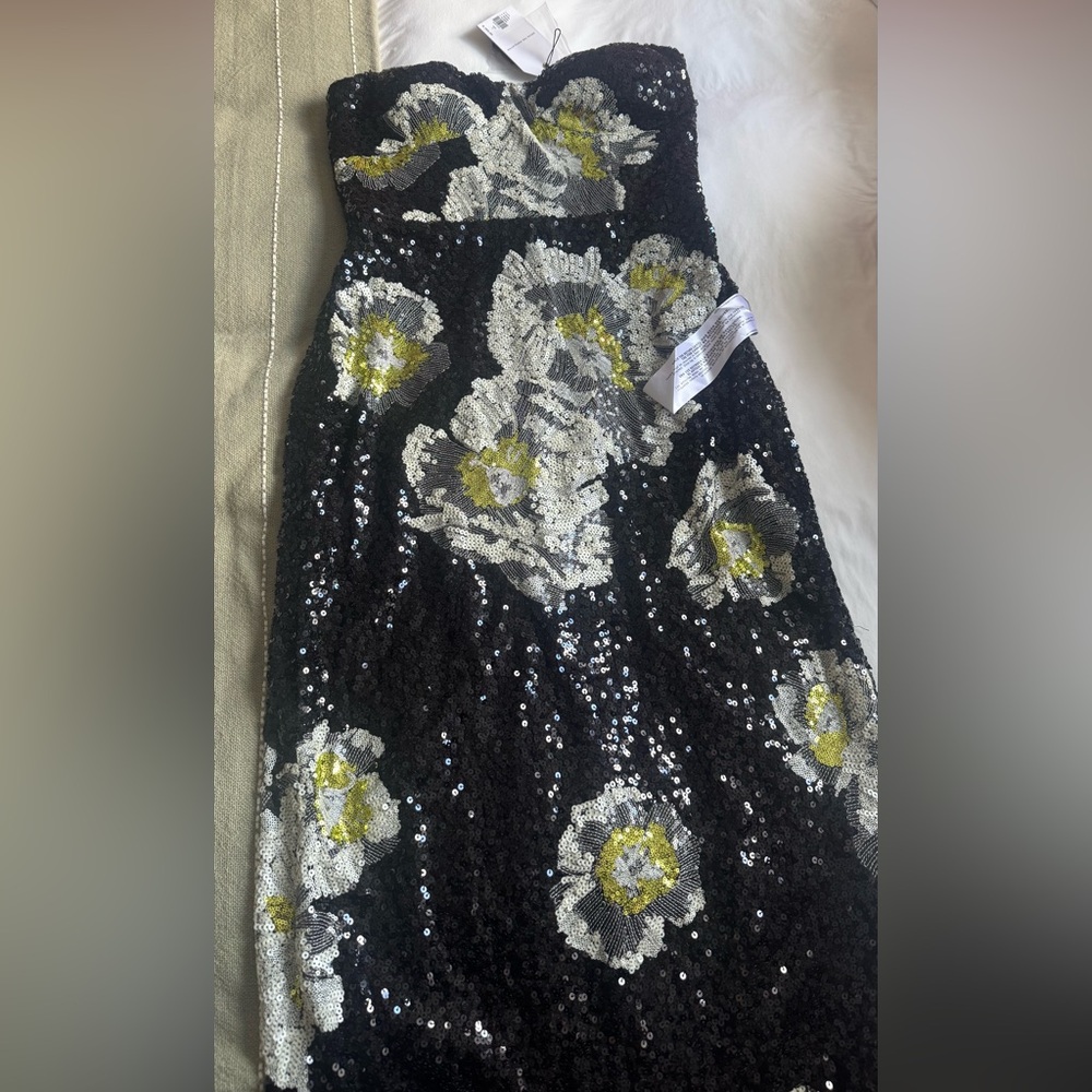 NWT Dress the Population Vada Black Floral Dress - Picture 3 of 5